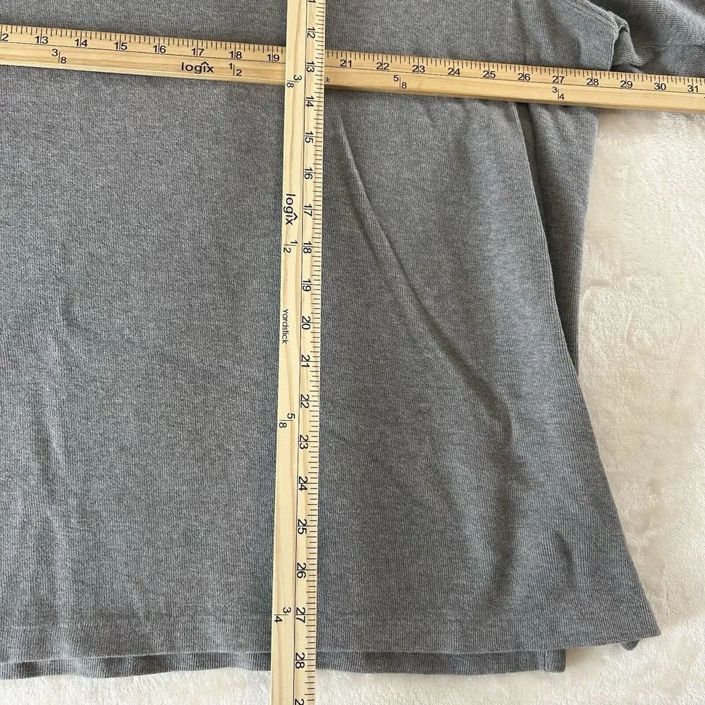 Polo Ralph Lauren Sweater 2XL Gray Estate Rib Flesh Pony 1/4 Zip Long Sleeve XXL